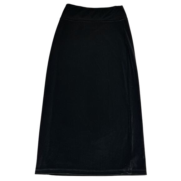 WILFRED FREE Aritzia Bela Velvet Midi Skirt Sz XXS Black - Picture 5 of 5